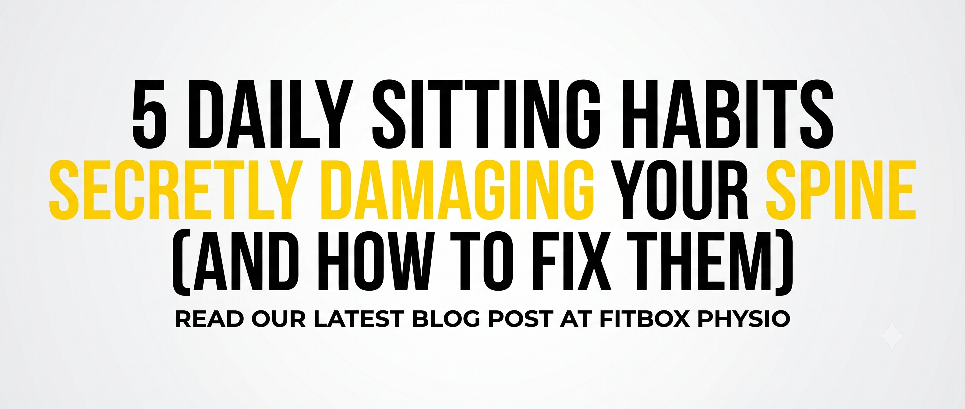 5 Daily Sitting Habits
